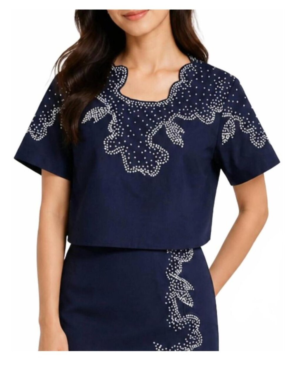 NWT Never A Wallflower French Knot Top